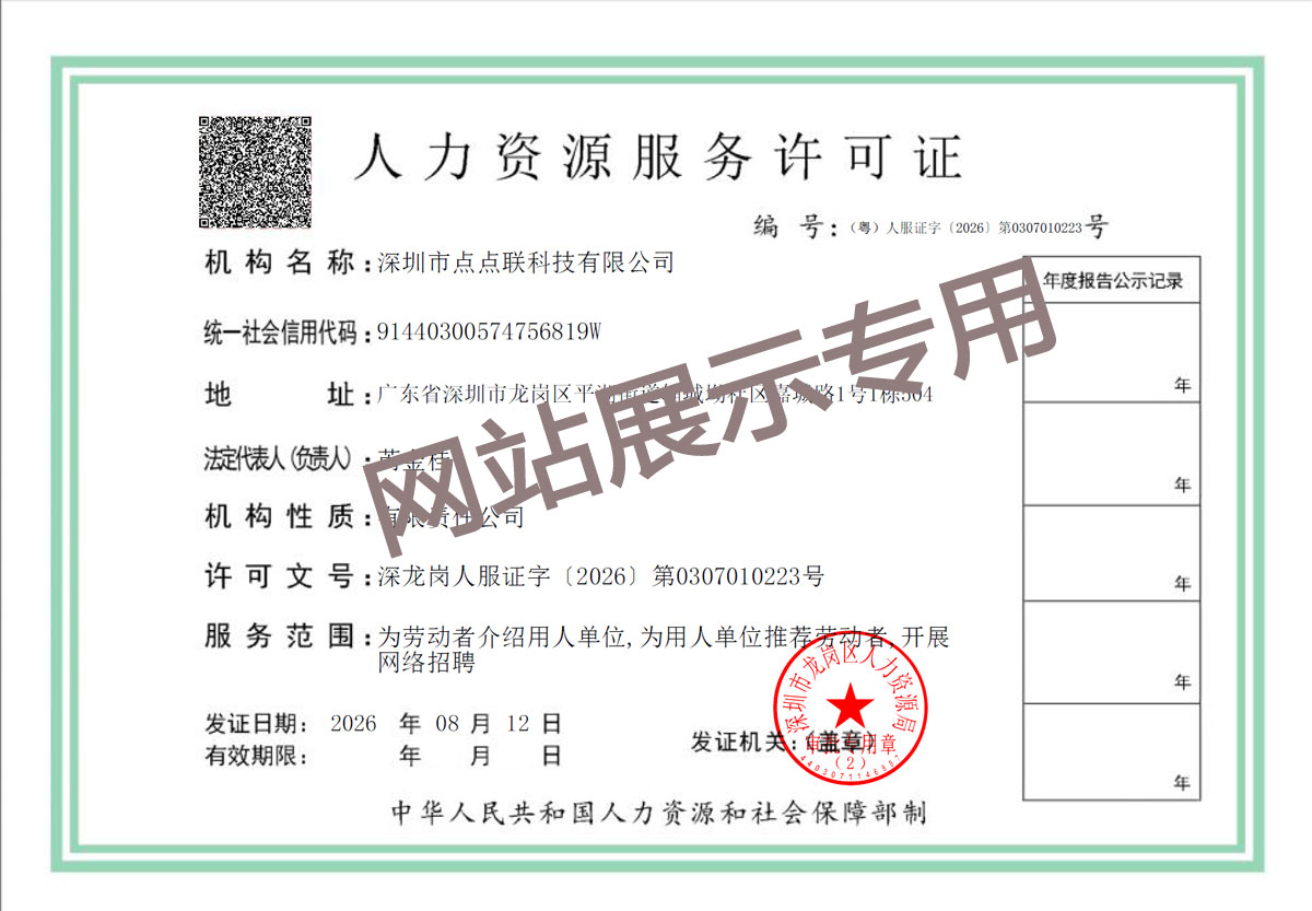 人力资源服务许可证